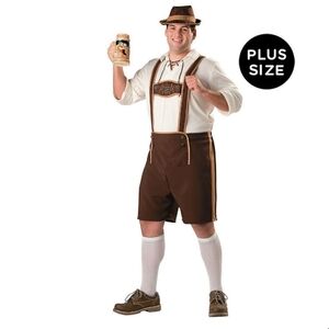 Spirit Halloween Bavarian Guy‎ Adult Oktoberfest Lederhosen Costune 2XL